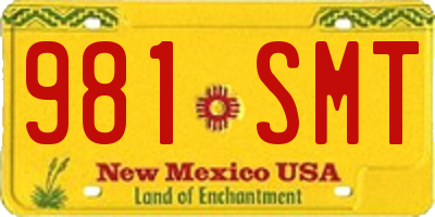 NM license plate 981SMT