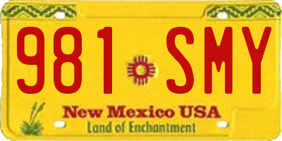 NM license plate 981SMY