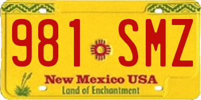 NM license plate 981SMZ