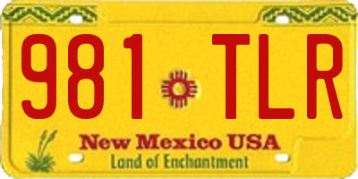 NM license plate 981TLR