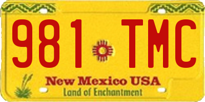NM license plate 981TMC