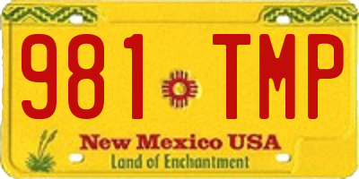 NM license plate 981TMP