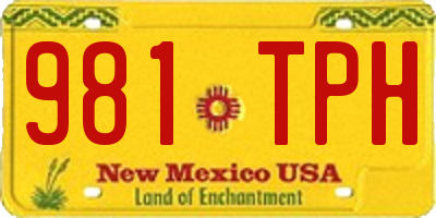 NM license plate 981TPH