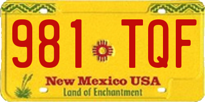 NM license plate 981TQF
