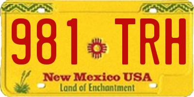 NM license plate 981TRH