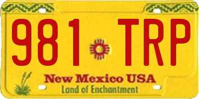 NM license plate 981TRP