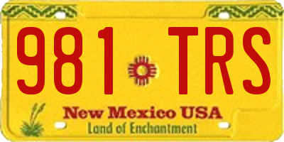 NM license plate 981TRS