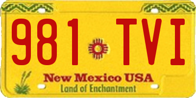 NM license plate 981TVI