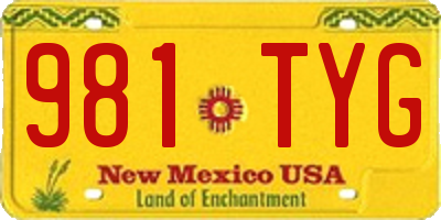 NM license plate 981TYG