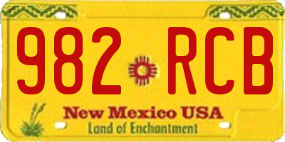 NM license plate 982RCB