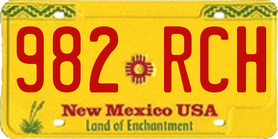 NM license plate 982RCH