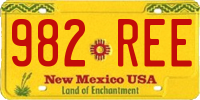 NM license plate 982REE