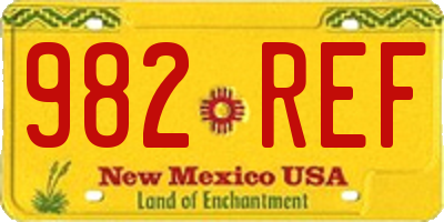 NM license plate 982REF