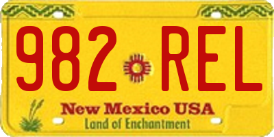 NM license plate 982REL
