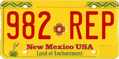 NM license plate 982REP