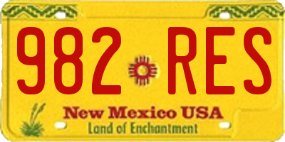 NM license plate 982RES