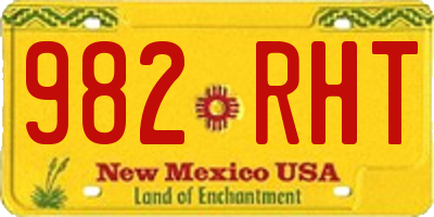 NM license plate 982RHT