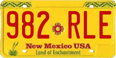 NM license plate 982RLE