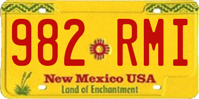 NM license plate 982RMI