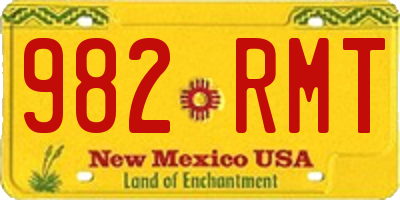 NM license plate 982RMT