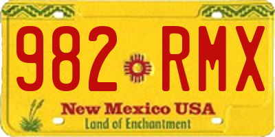 NM license plate 982RMX