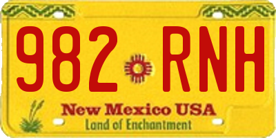 NM license plate 982RNH