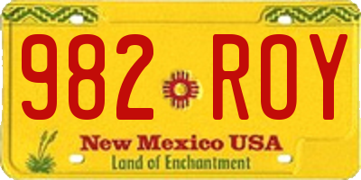 NM license plate 982ROY