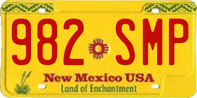 NM license plate 982SMP