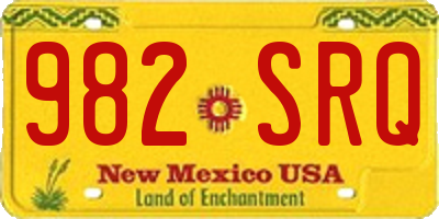 NM license plate 982SRQ