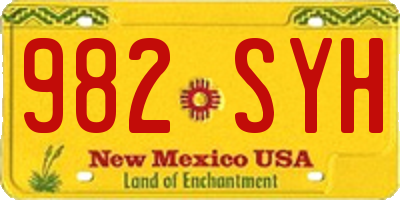 NM license plate 982SYH