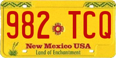 NM license plate 982TCQ