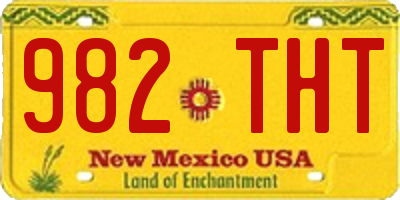NM license plate 982THT