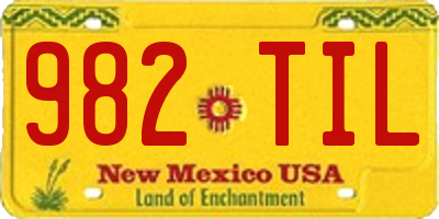 NM license plate 982TIL