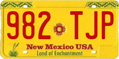 NM license plate 982TJP