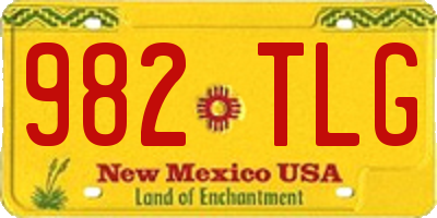 NM license plate 982TLG