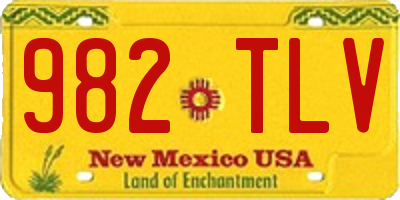 NM license plate 982TLV