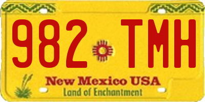 NM license plate 982TMH