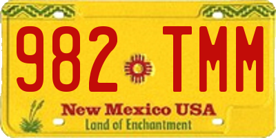 NM license plate 982TMM