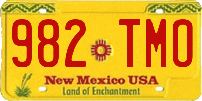NM license plate 982TMO
