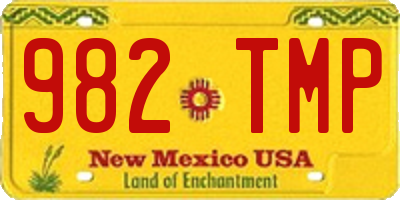 NM license plate 982TMP