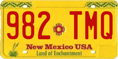 NM license plate 982TMQ