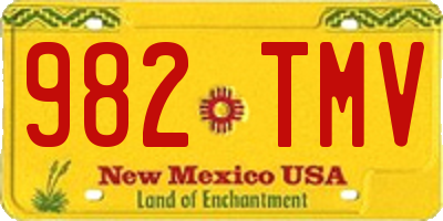 NM license plate 982TMV