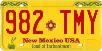 NM license plate 982TMY