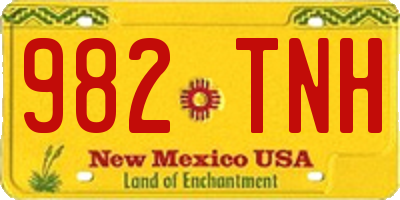 NM license plate 982TNH
