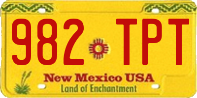 NM license plate 982TPT