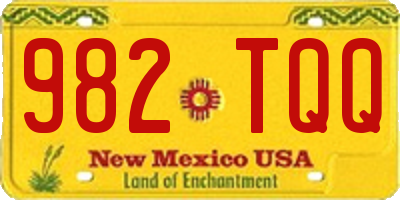 NM license plate 982TQQ