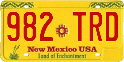 NM license plate 982TRD