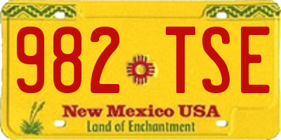 NM license plate 982TSE