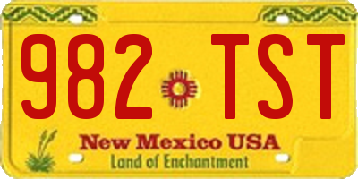 NM license plate 982TST