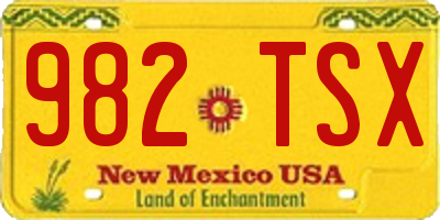 NM license plate 982TSX